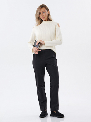 Брюки женские трикотажные темно коричневые